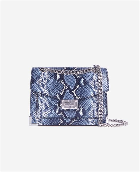 sac faux python vert et bleu